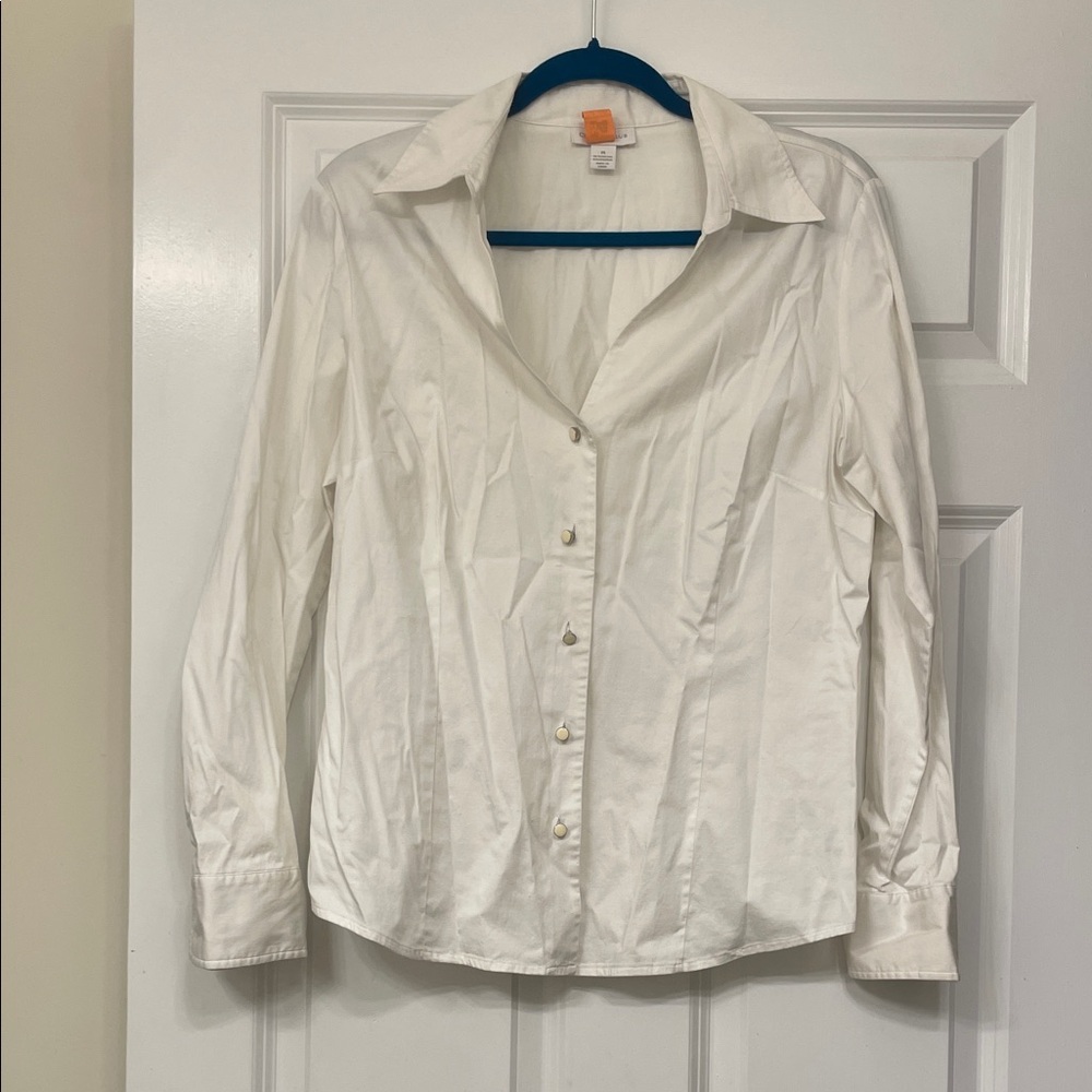 Charter Club White Button-Down Shirt